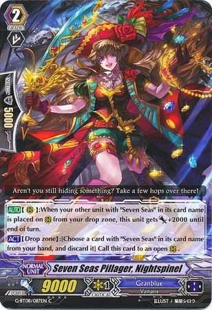 Seven Seas Pillager Nightspinel G BT08 087EN Common C Seven Seas Pillager Nightspinel G BT08 087EN Common C