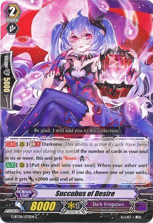 Succubus of Desire G BT08 075EN Common C Succubus of Desire G BT08 075EN Common C