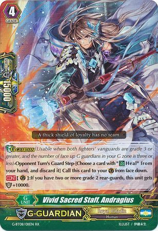 Vivid Sacred Staff Andragius G BT08 011EN Double Rare RR Vivid Sacred Staff Andragius G BT08 011EN Double Rare RR