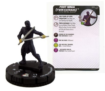 Foot Ninja Twin Katanas 009 TMNT Heroes in a Half Shell Gravity Feed Heroclix Foot Ninja Twin Katanas 009 TMNT Heroes in a Half Shell Gravity Feed Heroclix