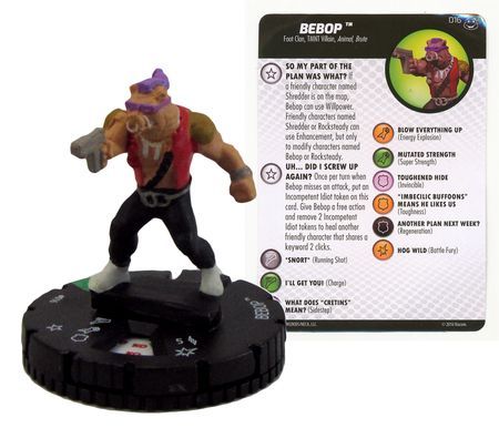 Bebop #016 Uncommon HeroClix Teenage Mutant Ninja Turtles Series 2 TMNT 