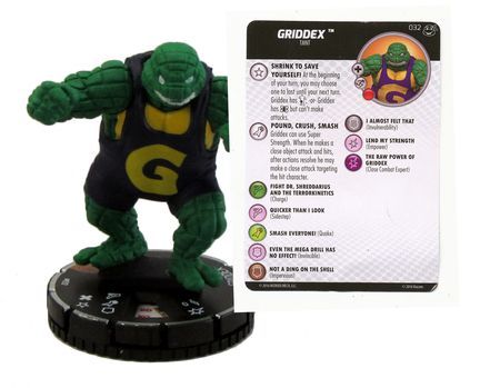 Griddex 032 Chase Rare TMNT Heroes in a Half Shell Gravity Feed Heroclix Griddex 032 Chase Rare TMNT Heroes in a Half Shell Gravity Feed Heroclix