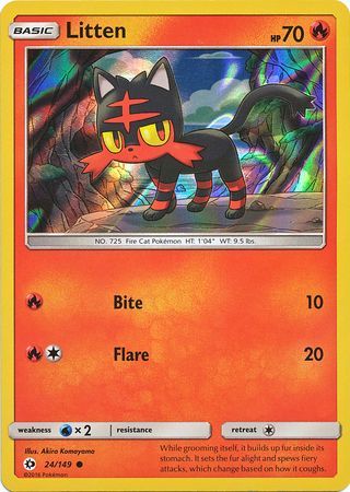 Pokemon Card Japanese Litten 259/SM-P PROMO MINT 
