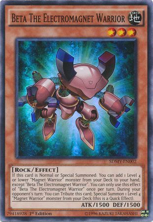 Beta The Electromagnet Warrior SDMY EN002 Super Rare 1st Edition Beta The Electromagnet Warrior SDMY EN002 Super Rare 1st Edition