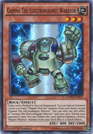 Gamma The Electromagnet Warrior SDMY EN003 Super Rare 1st Edition Gamma The Electromagnet Warrior SDMY EN003 Super Rare 1st Edition