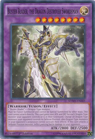 Buster Blader the Dragon Destroyer Swordsman SDMY EN045 Common 1st Edition Structure Deck Yugi Muto SDMY Buster Blader the Dragon Destroyer Swordsman SDMY EN045 Common 1st Edition Structure Deck Yugi Muto SDMY