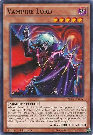 Vampire Lord SDKS EN012 Common 1st Edition Seto Kaiba 1st Edition Singles Vampire Lord SDKS EN012 Common 1st Edition Seto Kaiba 1st Edition Singles