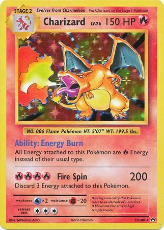 Charizard - XY Evolutions Set - 11/108 - Holo - Pokemon Card - Moderately  Played