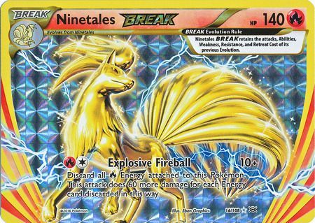 XY EVOLUTIONS NINETALES BREAK 16/108 RARE BREAK Pokemon 