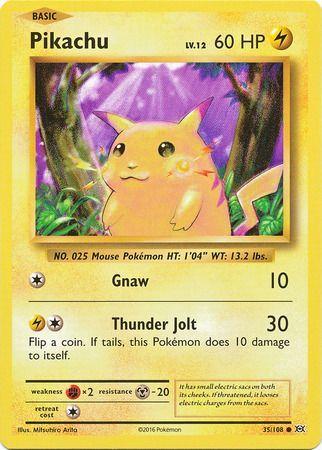 pikachu on the ball card