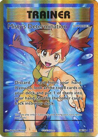 NM Misty's Determination 108/108 FULL ART Pokemon Card Evolutions
