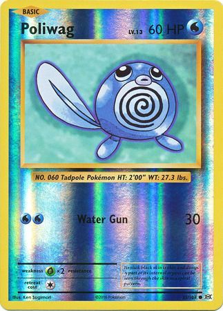 POKEMON XY EVOLUTIONS POLIWAG,POLIWHIRL,POLIWRATH REVERSE HOLO CARDS PACK FRESH! 