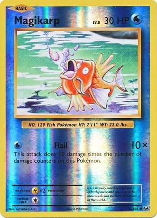 Magikarp 33/108 Evolutions Pokemon Card Near Mint Reverse Holo Common 