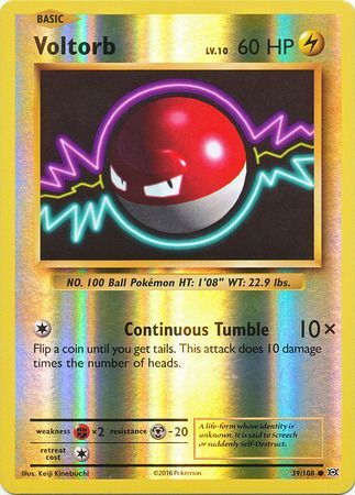 POKEMON Pokémon card Voltorb 39//108 Evolutions  Reverse Holo