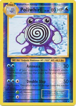 44/75 Pokemon Card. Poliwhirl Neo Discovery EX 