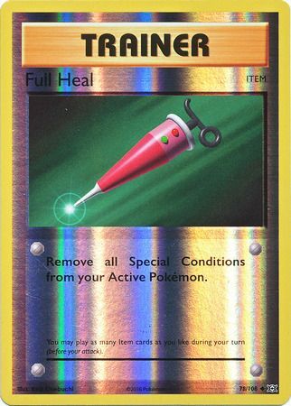 Full Heal 111/130 2nd Edition Pokemon Card Near Mint 