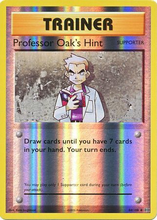 XY EVOLUTIONS PROFESSOR OAK'S HINT 84/108 REVERSE Pokemon