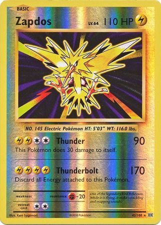 Zapdos Reverse Foil Raro Pokémon Go