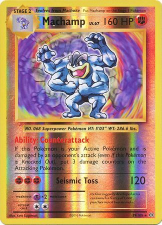 Machamp Xy Evolutions Reverse Holo Pokemon Trollandtoad