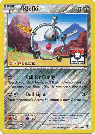 Klefki 66 119 3rd Place League Promo Pokemon Championship League Organized Play Promos Klefki 66 119 3rd Place League Promo Pokemon Championship League Organized Play Promos