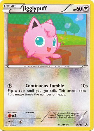 Jigglypuff BW65 Non Holo Promo Pokemon Black White Promos Jigglypuff BW65 Non Holo Promo Pokemon Black White Promos