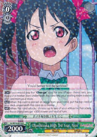 Otonokizaka High 3rd Year Nico LL W24 E029 Rare R Otonokizaka High 3rd Year Nico LL W24 E029 Rare R