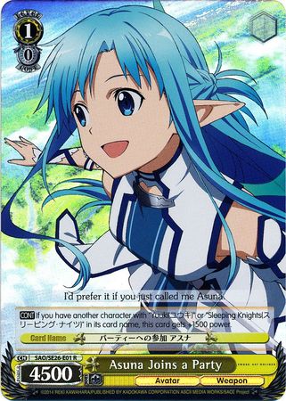 Asuna Joins a Party SAO SE26 E01 Rare R Asuna Joins a Party SAO SE26 E01 Rare R
