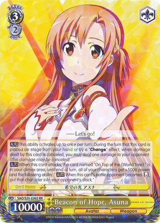 Beacon of Hope Asuna SAO S26 E002 Double Rare RR Beacon of Hope Asuna SAO S26 E002 Double Rare RR