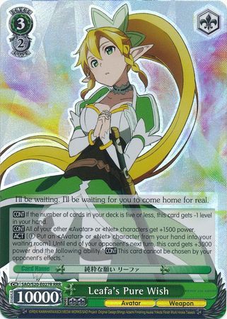 Leafa s Pure Wish SAO S20 E027R Triple Rare RRR Leafa s Pure Wish SAO S20 E027R Triple Rare RRR