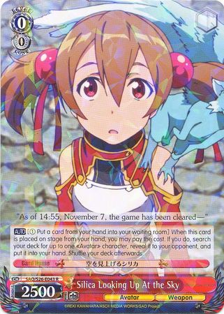 Silica Looking Up At the Sky SAO S26 E043 Rare R Weiss Schwarz Sword Art Online Booster Set Silica Looking Up At the Sky SAO S26 E043 Rare R Weiss Schwarz Sword Art Online Booster Set