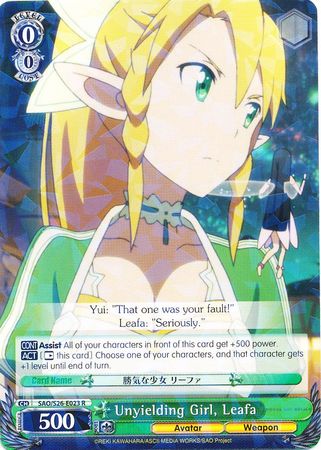Unyielding Girl Leafa SAO S26 E023 Rare R Unyielding Girl Leafa SAO S26 E023 Rare R