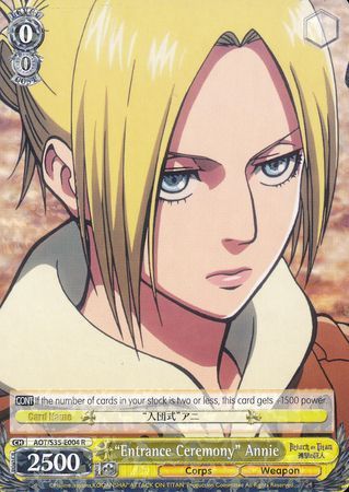 Entrance Ceremony Annie AOT S35 E004 Rare R Entrance Ceremony Annie AOT S35 E004 Rare R