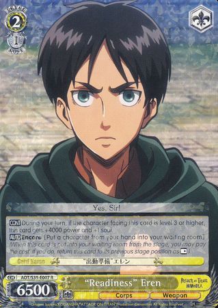 Readiness Eren AOT S35 E007 Rare R Readiness Eren AOT S35 E007 Rare R