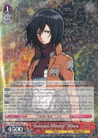 Awkward Affection Mikasa AOT S35 E061 Rare R Awkward Affection Mikasa AOT S35 E061 Rare R
