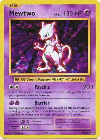 Pokemon Card MEWTWO 31/68 Holo GX Sun & Moon 11.5 SL11.5 EN NEW