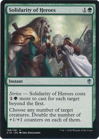 Solidarity of Heroes 168 351 Commander 2016 Singles