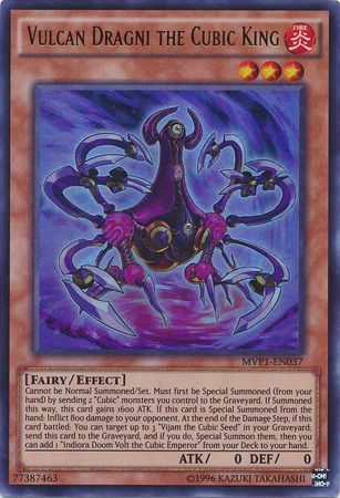 Vulcan Dragni the Cubic King MVP1 EN037 Ultra Rare Unlimited Vulcan Dragni the Cubic King MVP1 EN037 Ultra Rare Unlimited