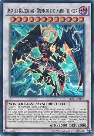 Assault Blackwing Onimaru the Divine Thunder TDIL EN049 Super Rare Unlimited The Dark Illusion Unlimited Singles Assault Blackwing Onimaru the Divine Thunder TDIL EN049 Super Rare Unlimited The Dark Illusion Unlimited Singles