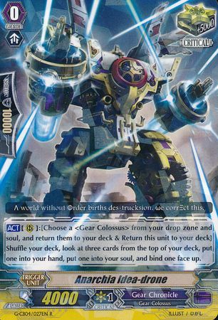 Anarchia Idea drone G CB04 027EN Rare R G Clan Booster 4 Gear of Fate Singles Anarchia Idea drone G CB04 027EN Rare R G Clan Booster 4 Gear of Fate Singles