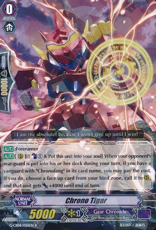 Chrono Tigar G CB04 026EN Rare R G Clan Booster 4 Gear of Fate Singles Chrono Tigar G CB04 026EN Rare R G Clan Booster 4 Gear of Fate Singles