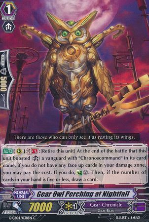 Gear Owl Perching at Nightfall G CB04 038EN Common C G Clan Booster 4 Gear of Fate Singles Gear Owl Perching at Nightfall G CB04 038EN Common C G Clan Booster 4 Gear of Fate Singles
