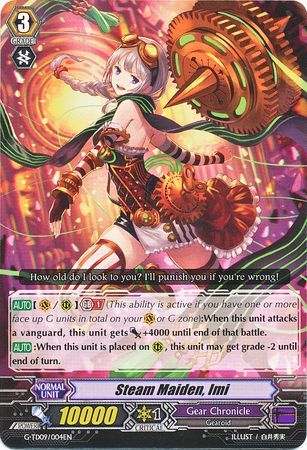 Steam Maiden Imi G TD09 004EN G Trial Deck 9 True Zodiac Time Beasts Singles Steam Maiden Imi G TD09 004EN G Trial Deck 9 True Zodiac Time Beasts Singles