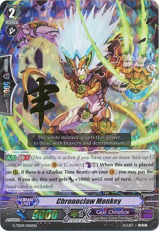 Chronoclaw Monkey G TD09 006EN Hot Stamped Foil G Trial Deck 9 True Zodiac Time Beasts Singles Chronoclaw Monkey G TD09 006EN Hot Stamped Foil G Trial Deck 9 True Zodiac Time Beasts Singles