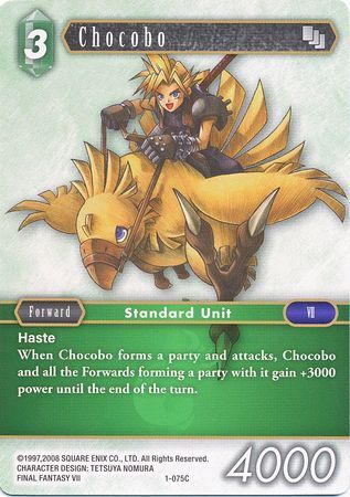 Chocobo 1 075C Common Opus I Collection Singles Chocobo 1 075C Common Opus I Collection Singles