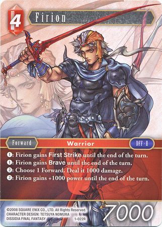 Firion 1 022R Rare Opus I Collection Singles Firion 1 022R Rare Opus I Collection Singles