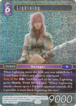 Final Fantasy TCG Opus 10 Legendary Legend Lightning 10-101L MINT/NM Foil Shinny 