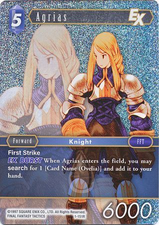 Agrias 1 151R Rare Foil Opus I Collection Foil Singles Agrias 1 151R Rare Foil Opus I Collection Foil Singles