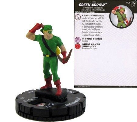 Heroclix Joker's Wild set Green Arrow #008 Common figure w/card!