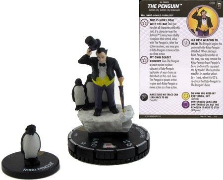 Heroclix Joker's Wild set The Penguin #050 Super Rare figure w/card Sketch 
