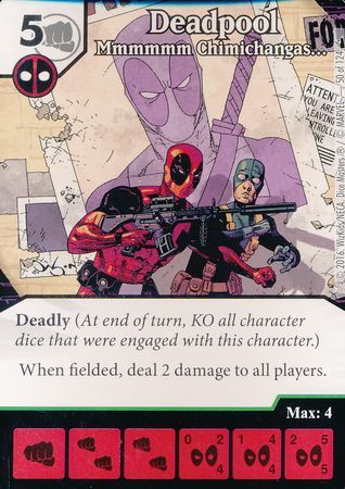 Taskmaster Astounding Mimicry 38/124 W/Dice Marvel Dice Masters Deadpool 